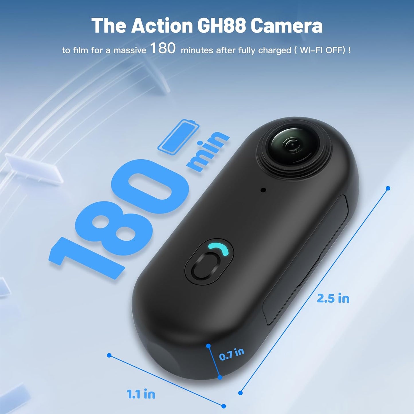 4K POV Camera– Magnetic Camera with Audio, Long Battery Life