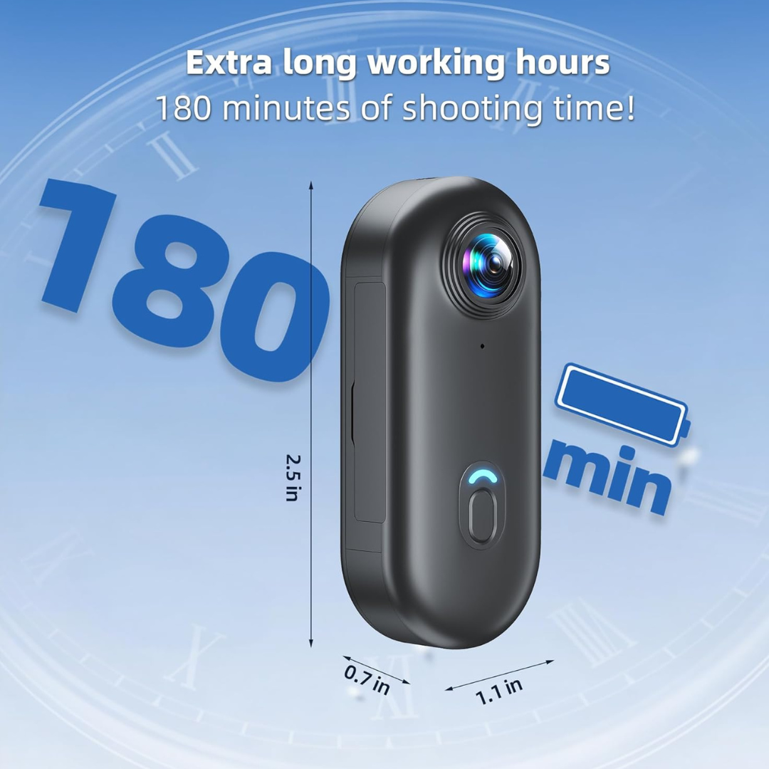 ClipCam 4K – Magnetic Mini POV Camera with Audio, Long Battery Life & Ultra HD Recording