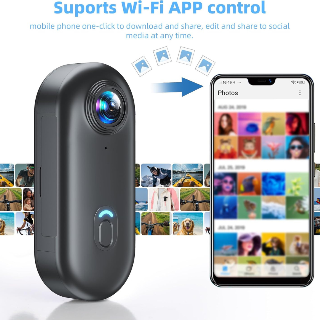 ClipCam 4K – Magnetic Mini POV Camera with Audio, Long Battery Life & Ultra HD Recording